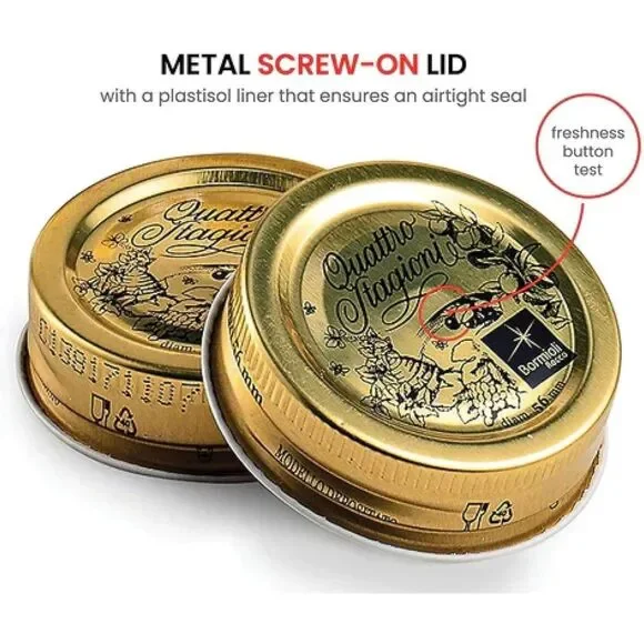 Bormioli Rocco Quattro Stagioni Small Glass Mason Jars 8.5, Set of 12 - Picture 6 of 10